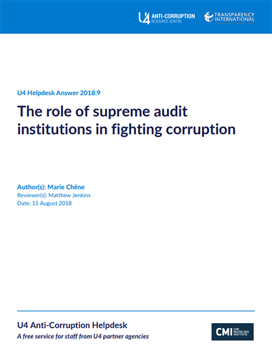 TI U4 Role of SAIs in Fighting Corruption Cover