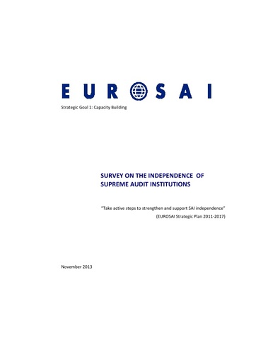 EUROSAI Survey on the Independence Of Supreme Audit Institutions